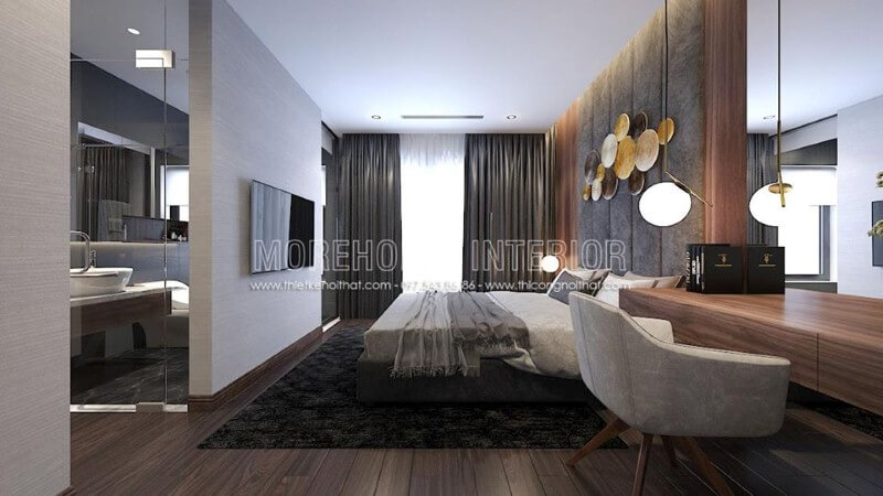 Sắp xếp nội thất phòng ngủ khép kín hiện đại sang trọng là một trong những xu thế thiết kế nổi bật nhất hiện nay. Thiết kế chung cư